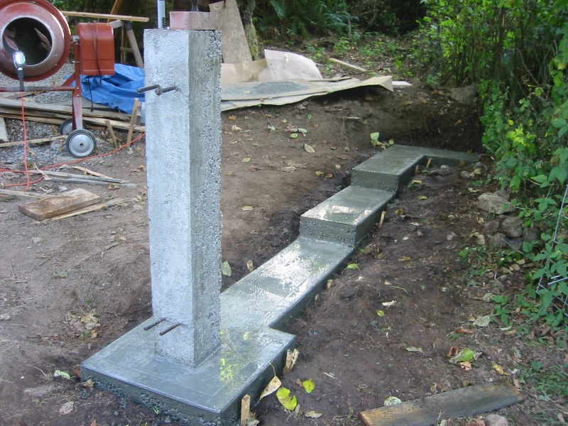 West footing with form removed